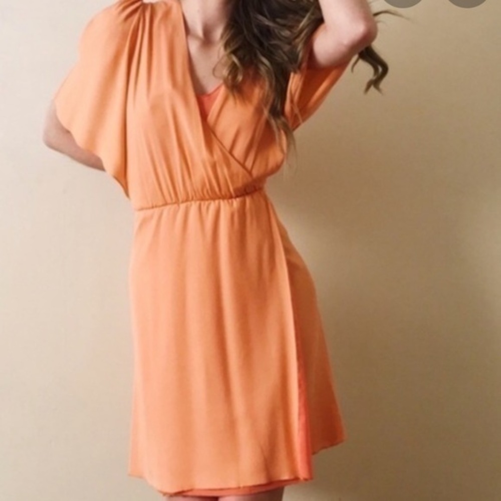 Alice + Olivia Casey faux wrap mini dress